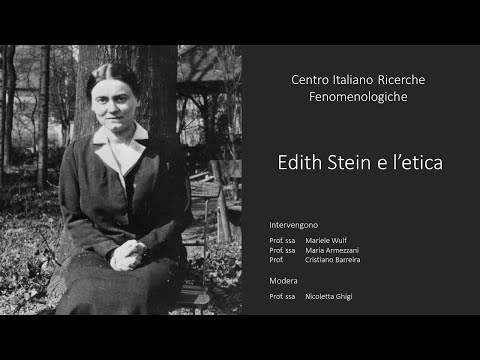 Incontro su Edith Stein e l&#039;etica 6 giugno 2020