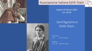 Incontro 25 Marzo 2023 – Edith Stein e Sant’Agostino